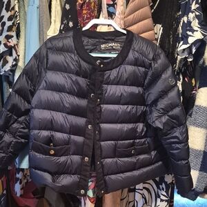 Michael Kors Women's Navy Puffer Jacket